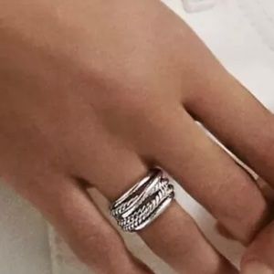 David Yurman Narrow Crossover Ring - Size 9 Authentic -Ret. $425
